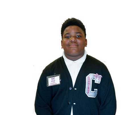 SCS African American Student smiling with letterman jacket